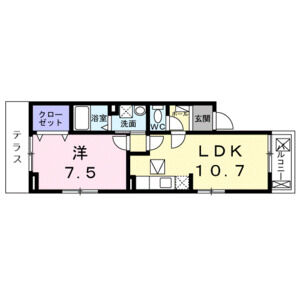 1LDK 間取り図