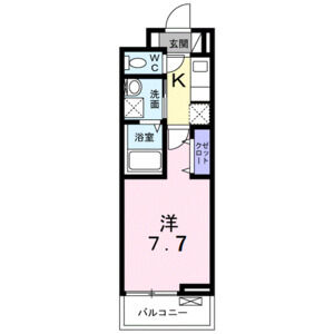 1K 間取り図