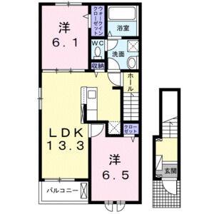2LDK 間取り図