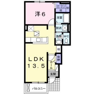 1LDK 間取り図