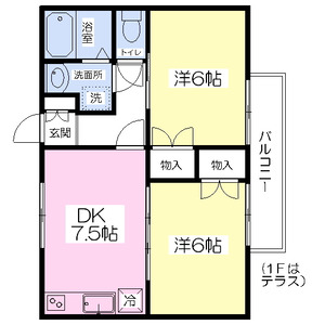 2DK 間取り図