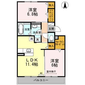 2LDK 間取り図
