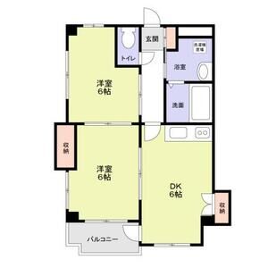 2DK 間取り図