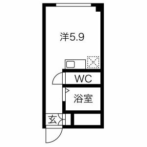 ワンルーム 間取り図