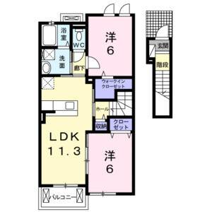 2LDK 間取り図
