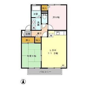2LDK 間取り図