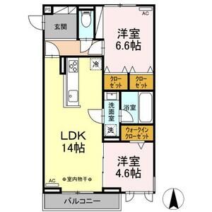 2LDK 間取り図