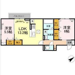 2LDK 間取り図