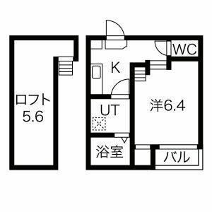 1K 間取り図