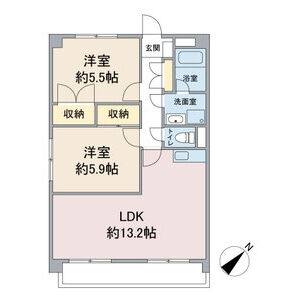 2LDK 間取り図