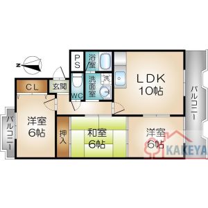 3LDK 間取り図