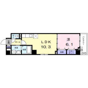 1LDK 間取り図