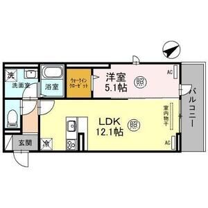 1LDK 間取り図