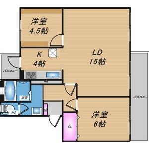 2LDK 間取り図