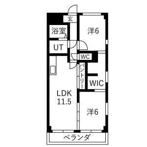 2LDK 間取り図