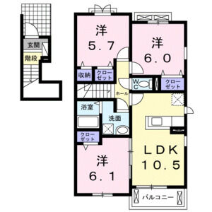 3LDK 間取り図