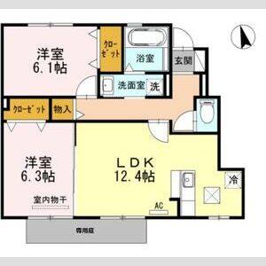 2LDK 間取り図