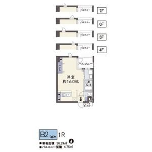 ワンルーム 間取り図