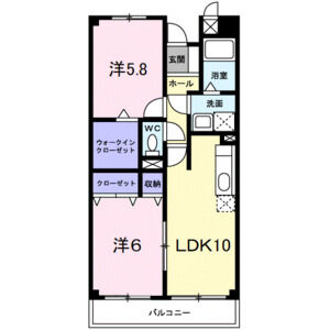 2LDK 間取り図