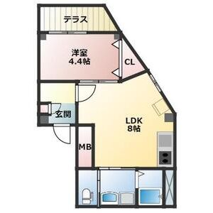 1LDK 間取り図