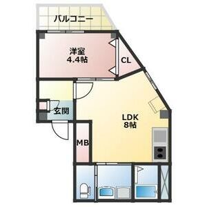 1LDK 間取り図