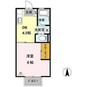 1DK 間取り図