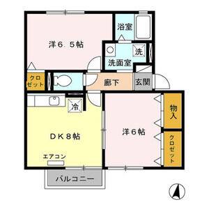 2DK 間取り図