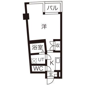 1K 間取り図