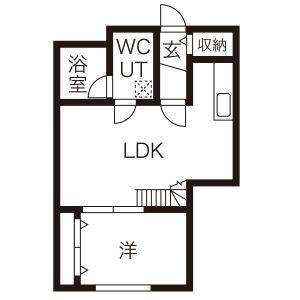1LDK 間取り図