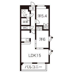 2LDK 間取り図
