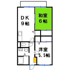 2DK 間取り図