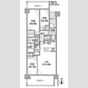 3LDK 間取り図