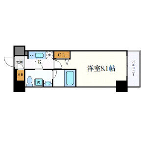 1K 間取り図