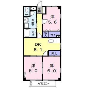 3DK 間取り図