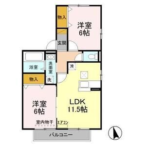 2LDK 間取り図