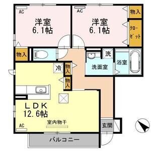 2LDK 間取り図