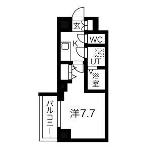 1K 間取り図