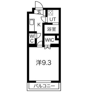 1K 間取り図
