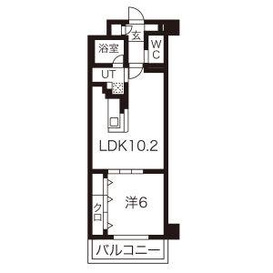 1LDK 間取り図