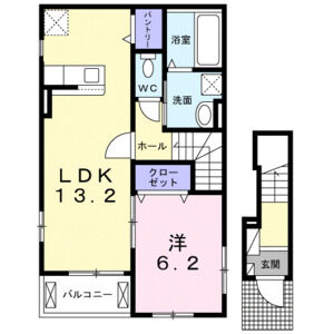 1LDK 間取り図