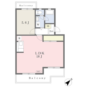 1LDK 間取り図