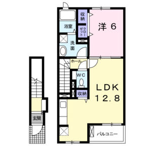 1LDK 間取り図