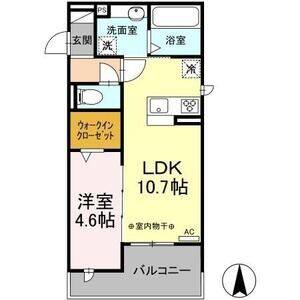 1LDK 間取り図