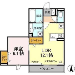 1LDK 間取り図