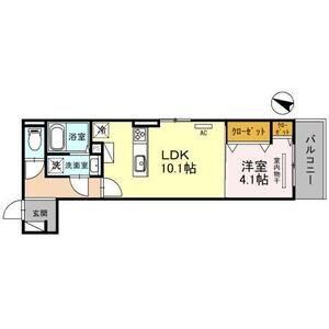 1LDK 間取り図