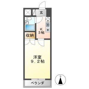 1K 間取り図