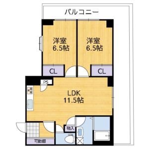 2LDK 間取り図