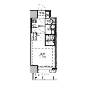 1K 間取り図