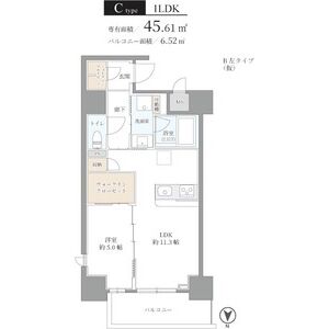 1LDK 間取り図