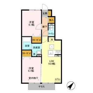 2LDK 間取り図